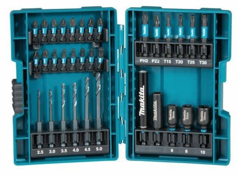 MAKITA ZESTAW KOŃCÓWEK WKRĘT., WIERT. I NAS. 33szt. IMPACT BLACK MAKITA ZESTAW KOŃCÓWEK WKRĘT., WIERT. I NAS. 33szt. IMPACT BLACK