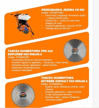 NORTON PRZECINARKA JEZDNA CS 502 13KM (9,6 kW) 500mm + 2xTARCZA