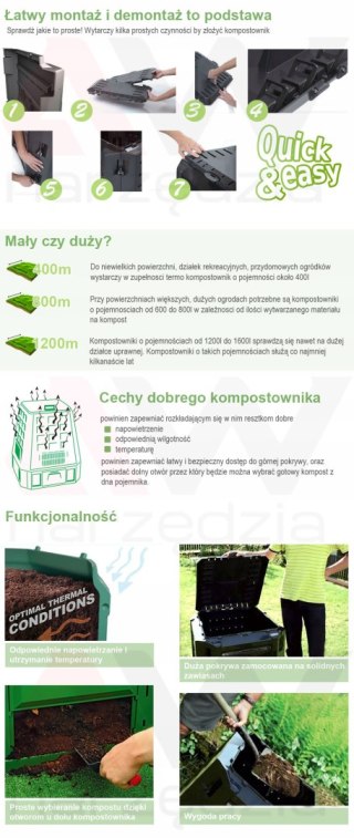 PROSPERPLAST KOMPOSTOWNIK 380L CZARNY