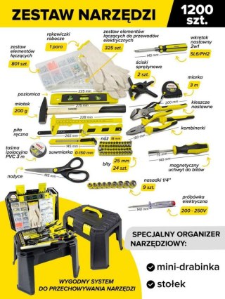 ZESTAW UNIWERSALNY 1200el. 1/4" 6-KĄT.... /WMC