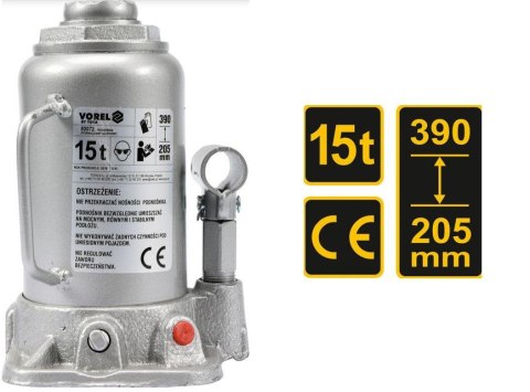VOREL DŹWIGNIK TŁ.HYDR.15T 205-390mm