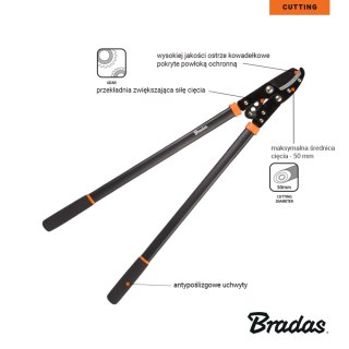 BRADAS SEKATOR DO GAŁĘZI V-SERIES-D OSTRZE MIJAJĄCE 50mm