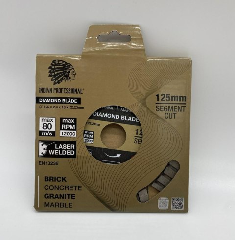 TARCZA DIAMENTOWA 125mm SEGMENT TURBO CUT / INDIAN PROFESSIONAL