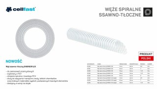 CELLFAST WĄŻ SSAWNO-TŁOCZNY DO POMP 25mm x 20mb BEZBARWNY ENERGO-FLEX NA STOJAK /NA STOJAK