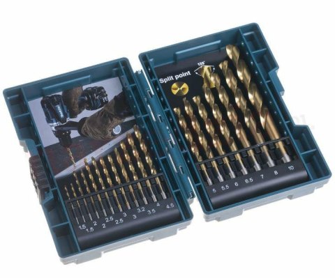 MAKITA ZEST.WIERT.TYTAN HSS-G TIN 19szt. MAKITA ZEST.WIERT.TYTAN HSS-G TIN 19szt.