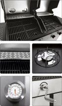 YATO GRILL 2W1 GAZ.+WĘGL.STAL NIERDZ. 8,2KW