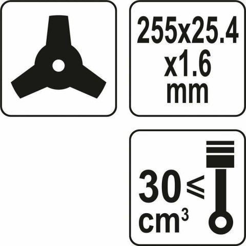 YATO NÓŻ DO KOSY / TARCZA DO PODKASZARKI 255mm 25,4mm YATO NÓŻ DO KOSY / TARCZA DO PODKASZARKI 255mm 25,4mm