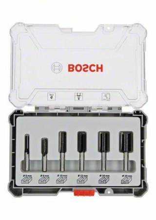 BOSCH ZESTAW FREZÓW 6szt. UCHWYT 8mm PROSTE
