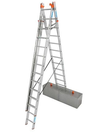 KRAUSE DRABINA TRIBILO 3x12 SZCZEBLI ADAPTACJA NA SCHODY + STABILIZATOR TRIGON