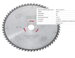 METABO PIŁA TARCZOWA HW/CT 254x30x60Z 1,8mm