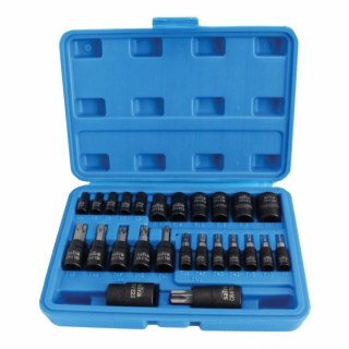 SATRA KLUCZE NASADOWE TORX/E 1/4"3/8"1/2" 25el.