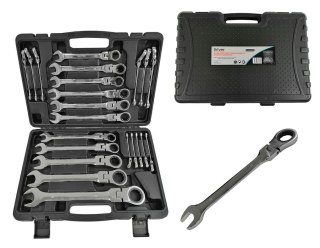 SILVER KLUCZ PŁASKO-OCZKOWY GRZECHOTKA PRZEGUB KPL.22szt.6-32 WALIZKA