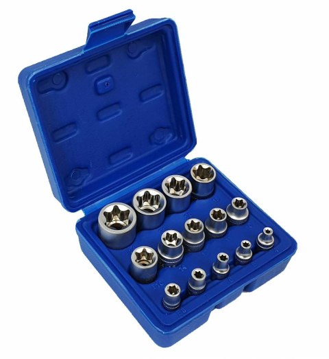 SILVER ZESTAW NASADEK TORX 14el.