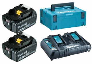 MAKITA ZESTAW ZASILAJĄCY 18V (BL1860Bx2+DC18RC) MAKPAC
