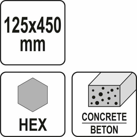 YATO DŁUTO ŁOPATKA HEX 125mm DO BETONU I ASFALTU YATO DŁUTO ŁOPATKA HEX 125mm DO BETONU I ASFALTU