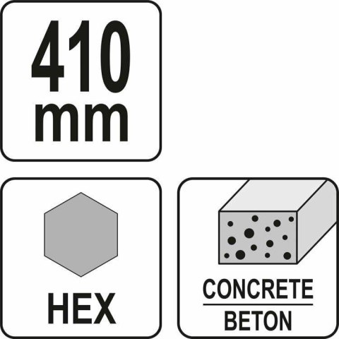 YATO DŁUTO SAMOSTRZĄCE Z UCHWYTEM HEX DO MŁOTÓW WYBURZENIOWYCH 410mm YATO DŁUTO SAMOSTRZĄCE Z UCHWYTEM HEX DO MŁOTÓW WYBURZENIOWYCH 410mm