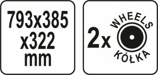 YATO SKRZYNIA 800LT NA KÓŁKACH