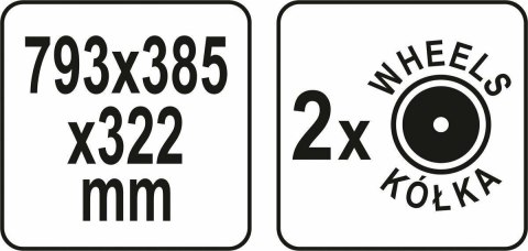 YATO SKRZYNIA 800LT NA KÓŁKACH YATO SKRZYNIA 800LT NA KÓŁKACH