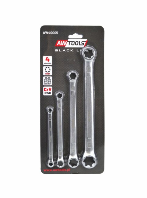 AWTOOLS KLUCZ OCZKOWY TORX E6-E24 - 4 CZĘŚCI BLACK LINE AWTOOLS KLUCZ OCZKOWY TORX E6-E24 - 4 CZĘŚCI BLACK LINE