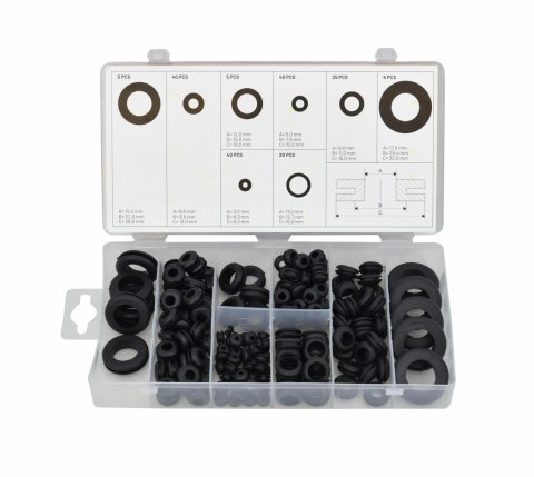 AWTOOLS PRZELOTKI GUMOWE 180szt. MIX AWTOOLS PRZELOTKI GUMOWE 180szt. MIX