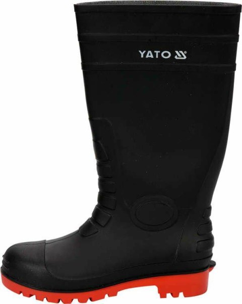 YATO BUTY KALOSZ BEZPIECZNE Z PODNOSKIEM METALOWYM I STALOWĄ WKŁADKĄ ANTYPRZEBICIOWĄ ROZM. 42 YATO BUTY KALOSZ BEZPIECZNE Z PODNOSKIEM METALOWYM I STALOWĄ WKŁADKĄ ANTYPRZEBICIOWĄ ROZM. 42