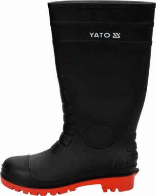 YATO BUTY KALOSZ BEZPIECZNE Z PODNOSKIEM METALOWYM I STALOWĄ WKŁADKĄ ANTYPRZEBICIOWĄ ROZM. 46