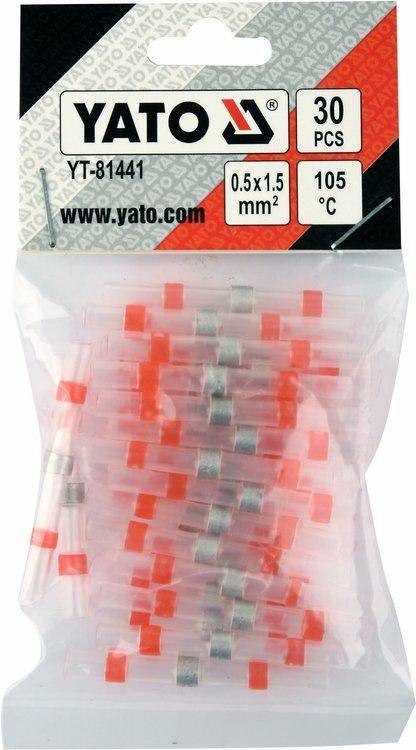 YATO KOSZULKI TERMOKURCZLIWE Z CYNĄ 0,5-1,5mm2 30szt. YATO KOSZULKI TERMOKURCZLIWE Z CYNĄ 0,5-1,5mm2 30szt.