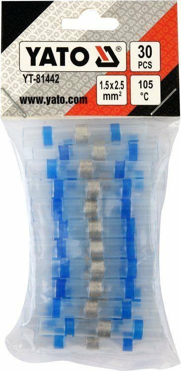 YATO KOSZULKI TERMOKURCZLIWE Z CYNĄ 1,5-2,5mm2 30szt. YATO KOSZULKI TERMOKURCZLIWE Z CYNĄ 1,5-2,5mm2 30szt.