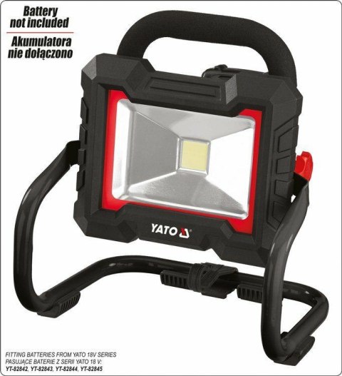 YATO REFLEKTOR LED 18V 1600LM 20W BEZ AKUMULATORA I ŁADOWARKI YATO REFLEKTOR LED 18V 1600LM 20W BEZ AKUMULATORA I ŁADOWARKI