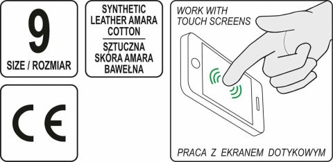 YATO RĘKAWICE ROBOCZE Z SYNTETYCZNEJ SKÓRY AMARA OBSŁUGA SMARTFONA ROZM. 9 YATO RĘKAWICE ROBOCZE Z SYNTETYCZNEJ SKÓRY AMARA OBSŁUGA SMARTFONA ROZM. 9