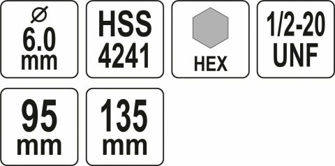 YATO UCHWYT DO OTWORNIC HSS 1/2" HEX 10mm YATO UCHWYT DO OTWORNIC HSS 1/2" HEX 10mm