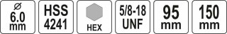YATO UCHWYT DO OTWORNIC HSS 5/8" HEX 10mm
