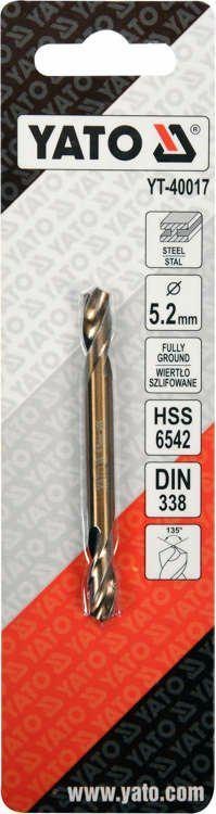 YATO WIERTŁO DO METALU DWUSTRONNE 5,2mm