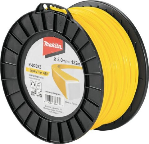 MAKITA ŻYŁKA NYLONOWA KWADRAT "PRO" 3,0mm/132mb MAKITA ŻYŁKA NYLONOWA KWADRAT "PRO" 3,0mm/132mb