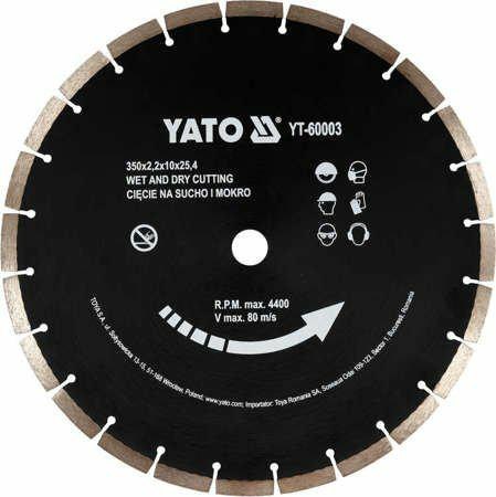 YATO TARCZA DIAMENTOWA DO BETONU 350x25,4mm YATO TARCZA DIAMENTOWA DO BETONU 350x25,4mm