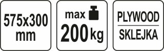 YATO WÓZEK PLATFORMA TRANSPORTOWA 200kg