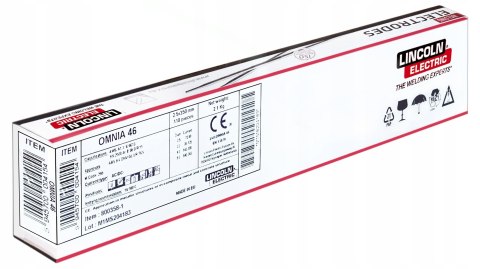 Elektrody Rutylowe Lincoln Omnia 46 Ø3,2; 2,3kg Elektrody Rutylowe Lincoln Omnia 46 Ø3,2; 2,3kg
