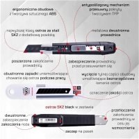 Nóż do tapet Aku Tools AN-01 18 mm