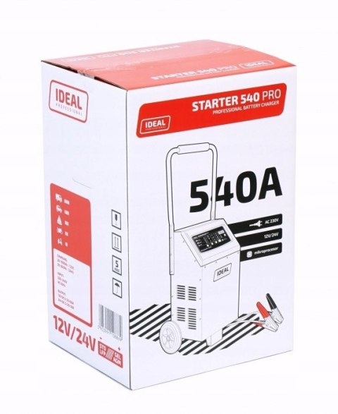 Prostownik STARTER 540 PRO STD/GEL/AGM/Lithium 12/24V IDEAL 540A