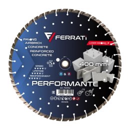 Tarcza diamentowa tnąca 1A1RSS 400mm 25,4-F4mm PERFORMANTE