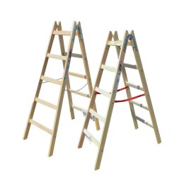 AWTOOLS DRABINA DREWNIANA 2x 7 STOPNI 150KG