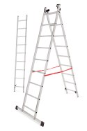 AWTOOLS DRABINA ALUMINIOWA BASIC 3x9 STOPNI 150KG