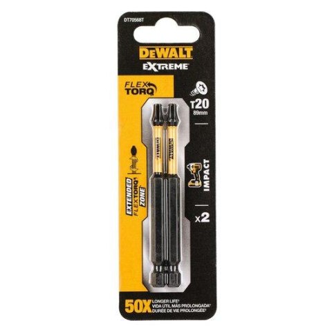 DEWALT KOŃCÓWKA UDAR. TORX T20x89mm /2szt. DT70568T-QZ DEWALT KOŃCÓWKA UDAR. TORX T20x89mm /2szt. DT70568T-QZ