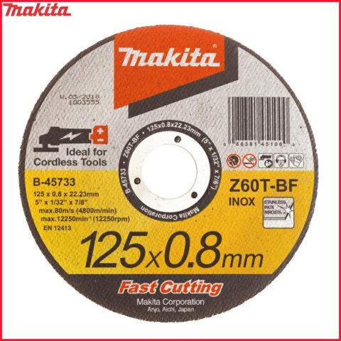 MAKITA TARCZA MET.INOX 125*0,8 MAKITA TARCZA MET.INOX 125*0,8