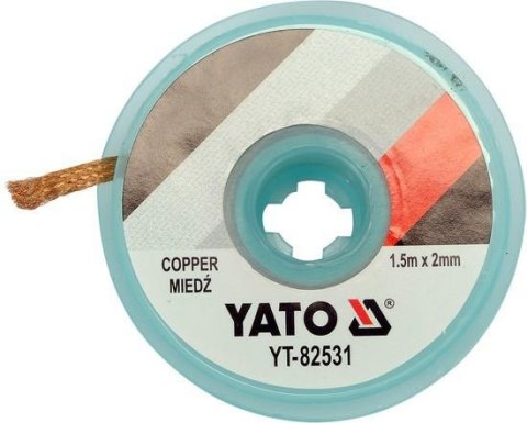 YATO TAŚMA ROZLUTOWNICZA PLECIONKA 2,0mm x 1,5m YATO TAŚMA ROZLUTOWNICZA PLECIONKA 2,0mm x 1,5m