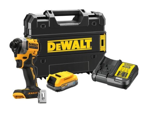 DEWALT ZAKRĘTARKA UDAROWA 18V 208Nm 1x1,7Ah POWERSTACK DCF850E1T DEWALT ZAKRĘTARKA UDAROWA 18V 208Nm 1x1,7Ah POWERSTACK DCF850E1T