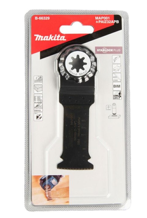 MAKITA MT BRZESZCZOT DO CIĘCIA WGŁĘBNEGO BIM 32mm x 60mm MAKITA MT BRZESZCZOT DO CIĘCIA WGŁĘBNEGO BIM 32mm x 60mm