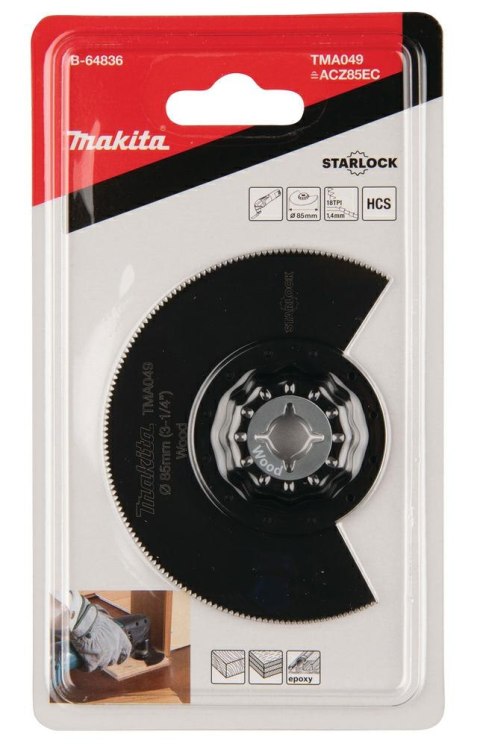 MAKITA MT BRZESZCZOT ŁUKOWY HCS DO DREWNA 85mm MAKITA MT BRZESZCZOT ŁUKOWY HCS DO DREWNA 85mm