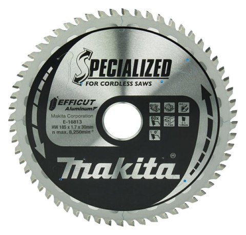 MAKITA PIŁA TARCZOWA 185x30x60z EFFICUT DO ALUMINIUM MAKITA PIŁA TARCZOWA 185x30x60z EFFICUT DO ALUMINIUM