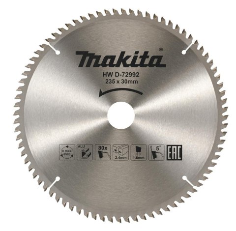 MAKITA PIŁA TARCZOWA DO ALUMINIUM 235x30x80z ECONOMY MAKITA PIŁA TARCZOWA DO ALUMINIUM 235x30x80z ECONOMY